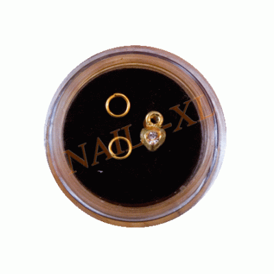 Piercing Coração Ouro